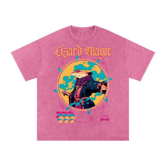 acid wash,shirt,lizard wizard,unisex,oversize