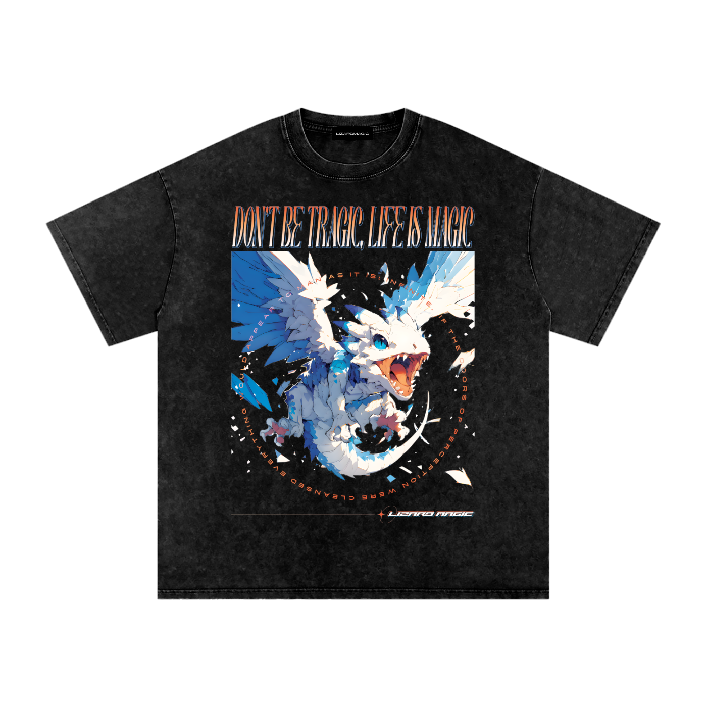 acid wash,shirt,unisex,dragon